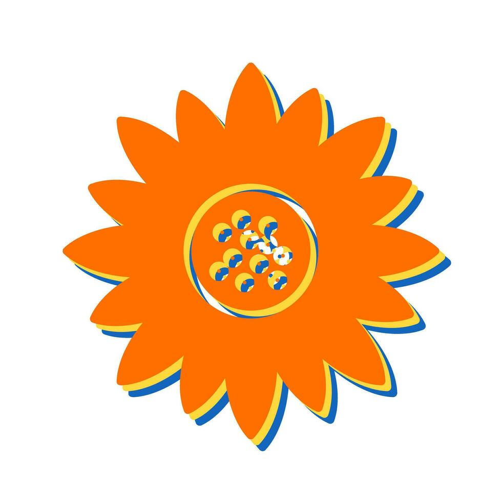 Symbol für Sonnenblumenvektor vektor