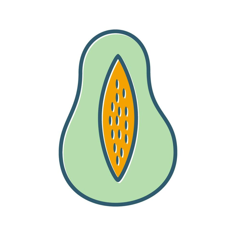 Papaya-Vektor-Symbol vektor