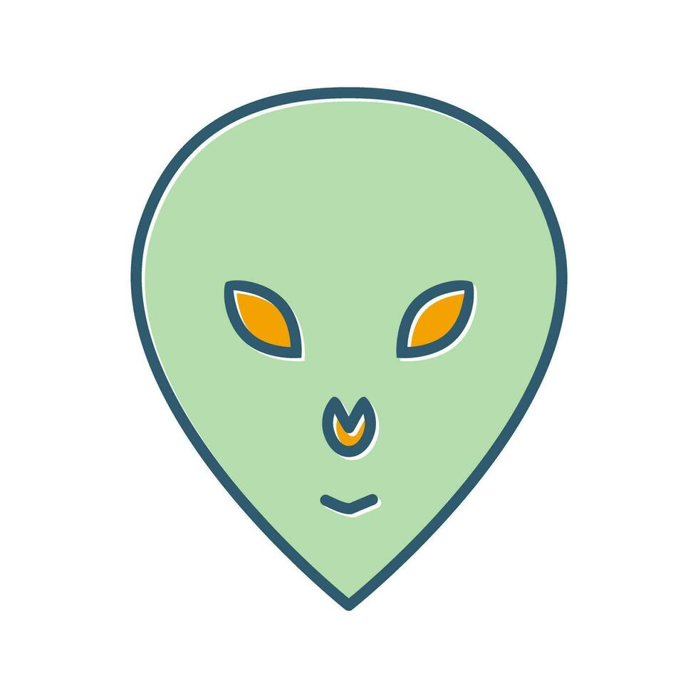 Alien-Gesichtsvektor-Symbol vektor