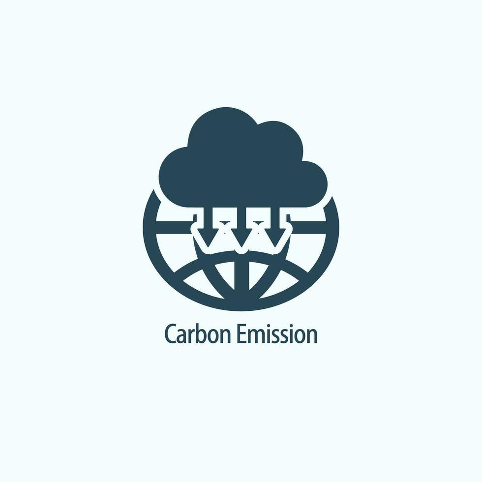 co2 utsläpp logotyp vektor