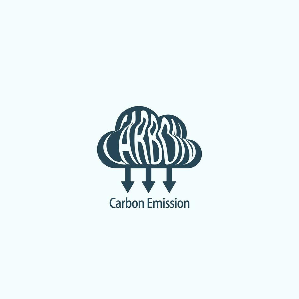 co2 utsläpp logotyp vektor