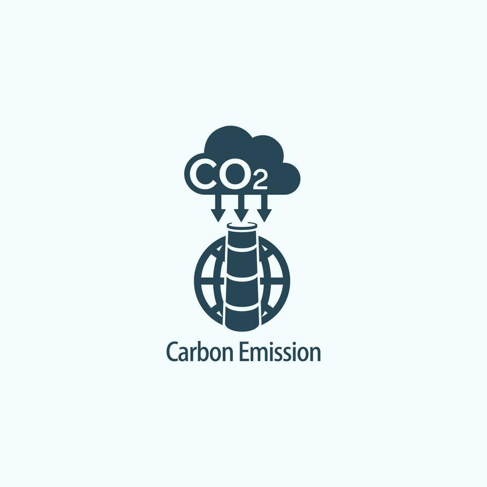 co2 utsläpp logotyp vektor