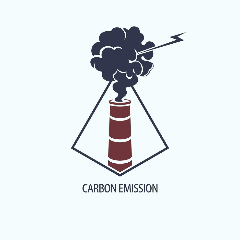 co2 utsläpp logotyp vektor