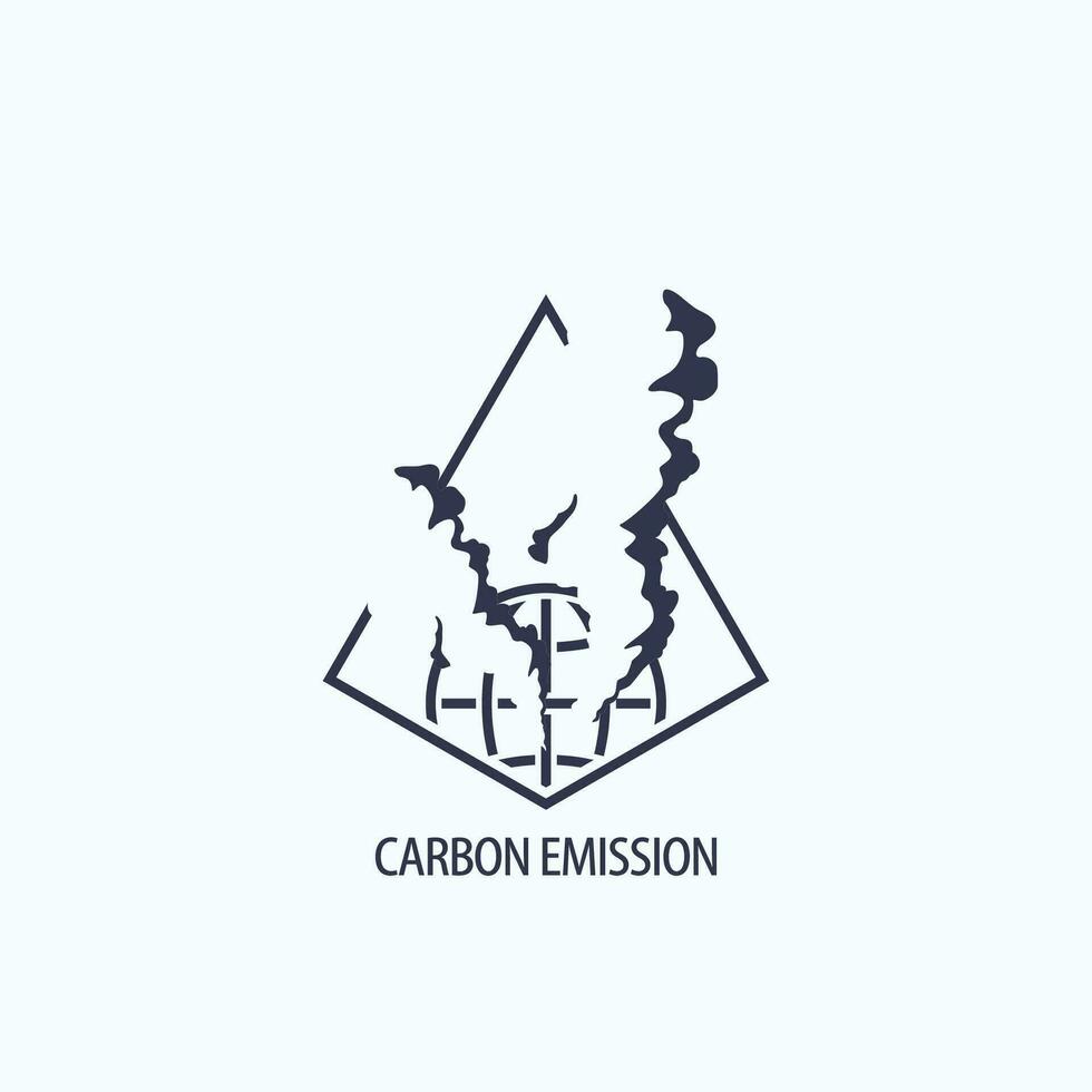 co2 utsläpp logotyp vektor