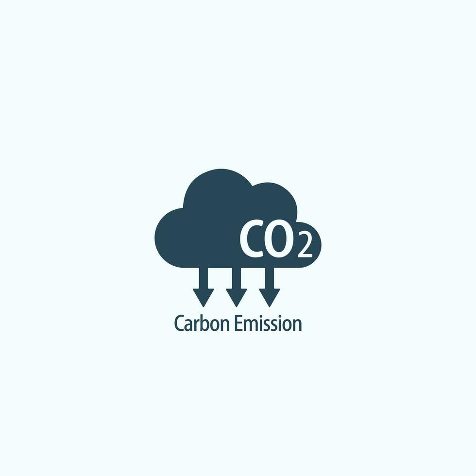 co2 utsläpp logotyp vektor