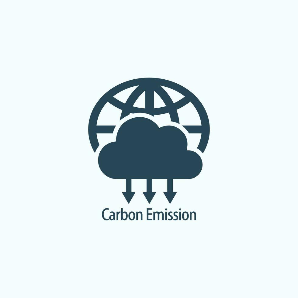 co2 utsläpp logotyp vektor