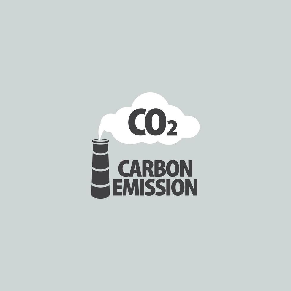 co2 utsläpp logotyp vektor