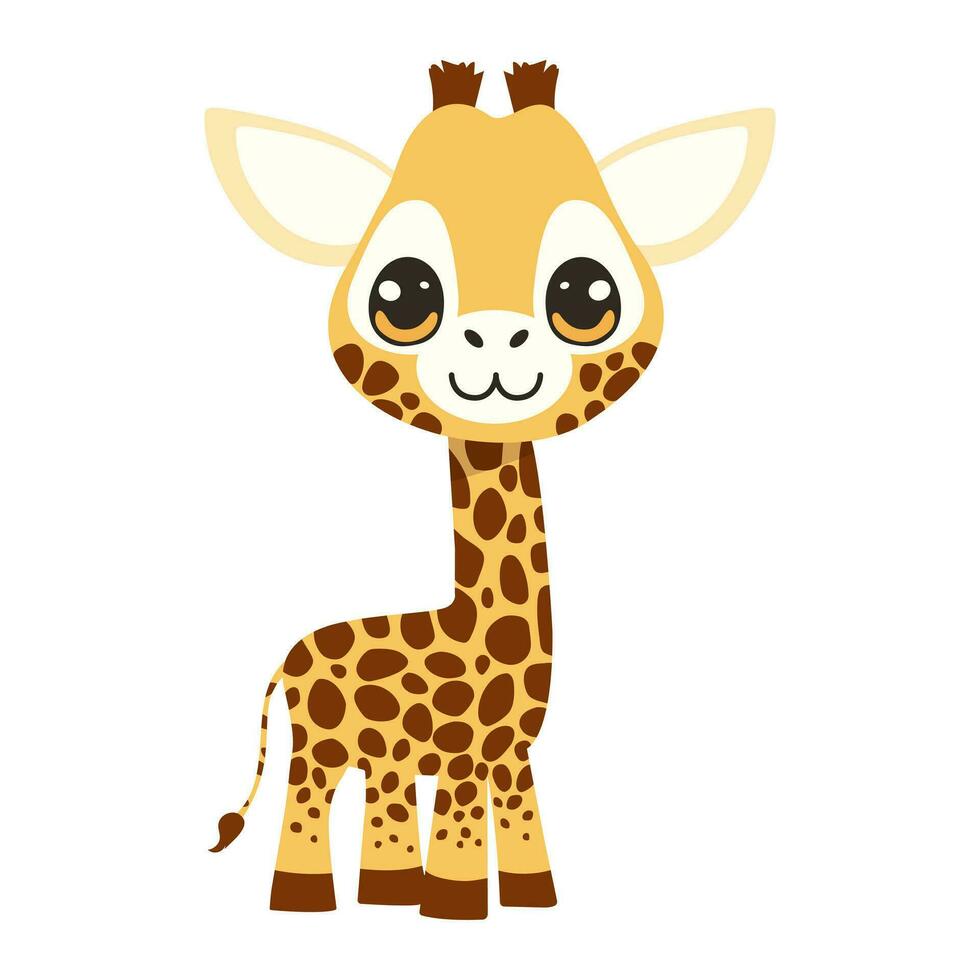 Vektor Karikatur Illustration mit komisch süß Giraffe