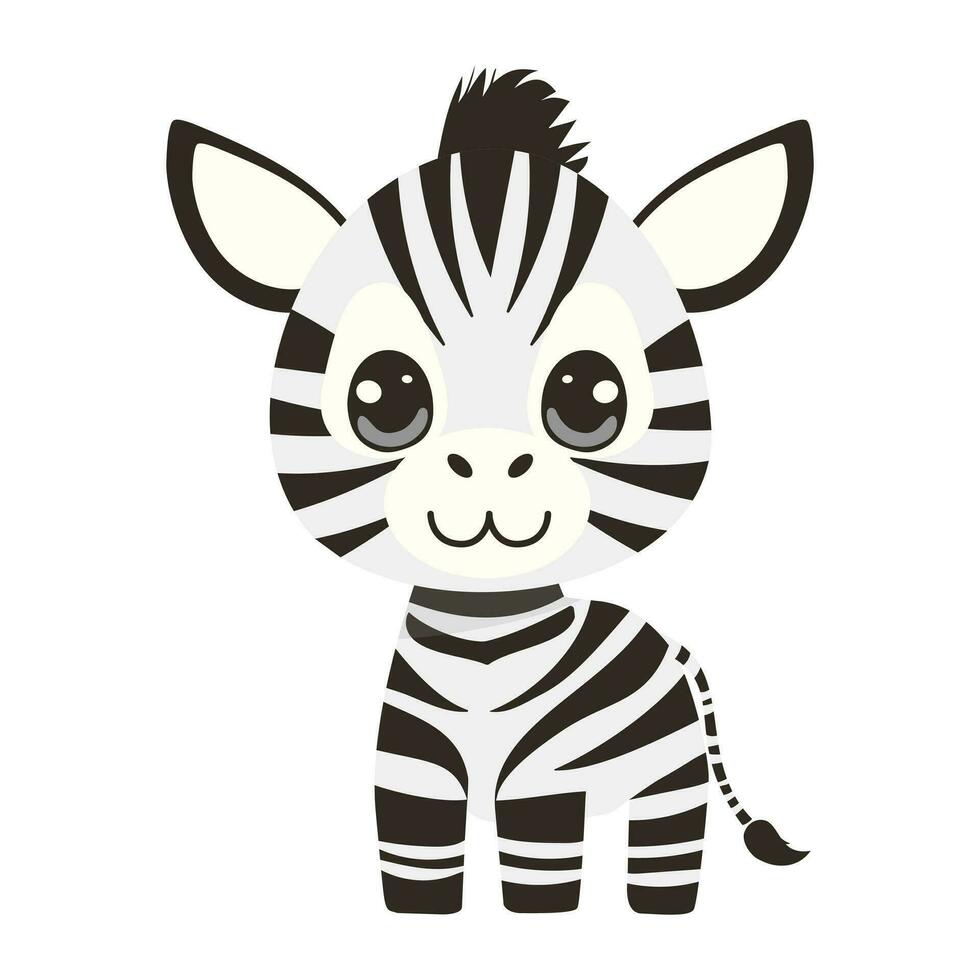 Vektor Karikatur Illustration mit süß Zebra