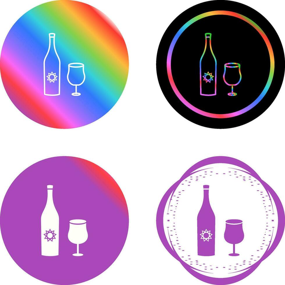 bägare och vin vektor ikon