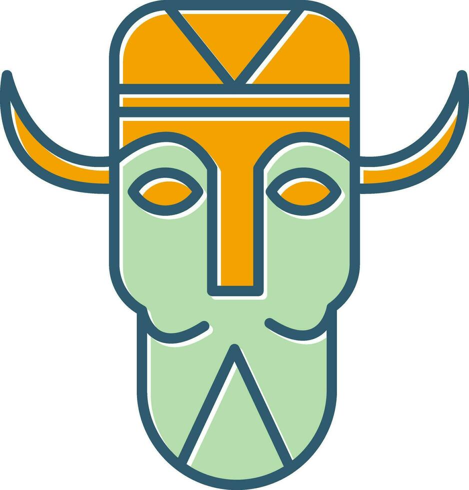afrikansk mask vektor ikon