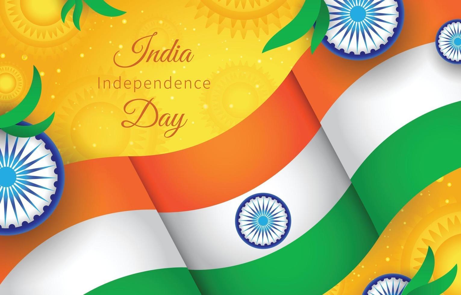 Hintergrundvorlage für den Tag der Unabhängigkeit Indiens vektor