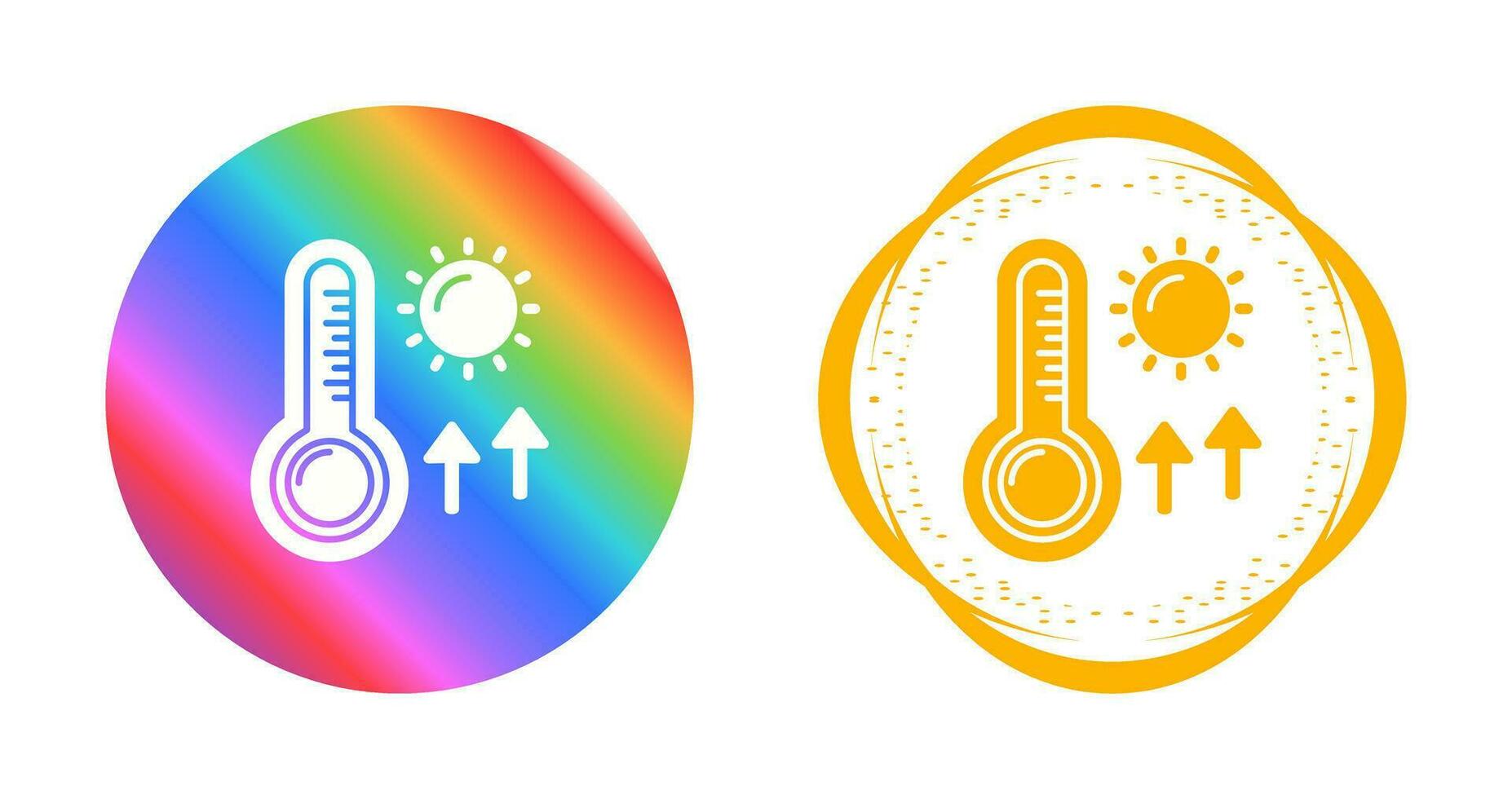 Vektorsymbol für hohe Temperaturen vektor