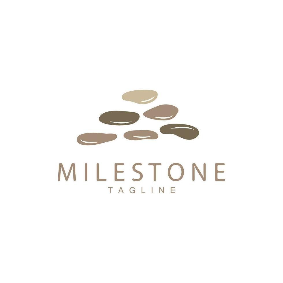 sten vektor logotyp, sten design balans milstolpe vektor mall symbol illustration