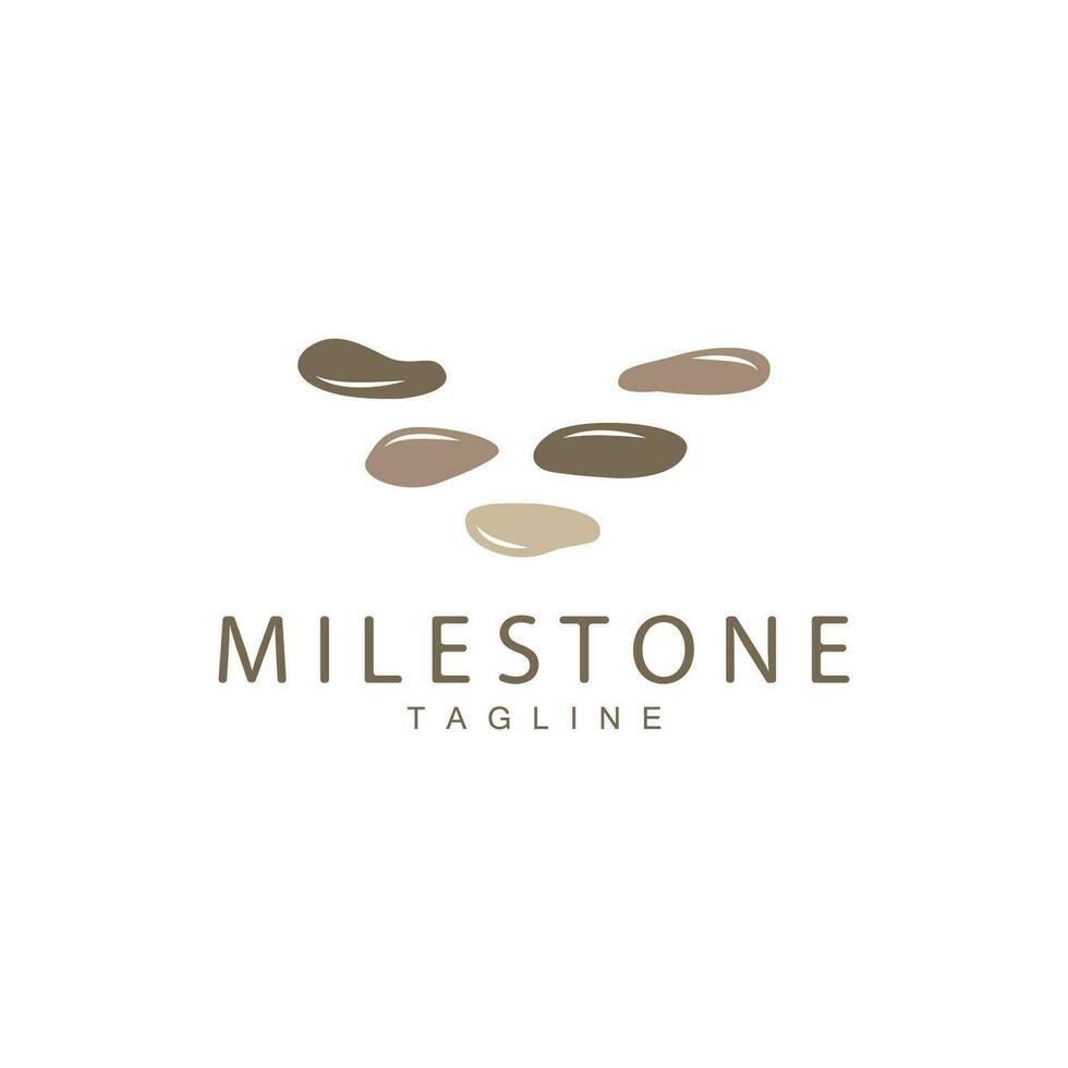 sten vektor logotyp, sten design balans milstolpe vektor mall symbol illustration