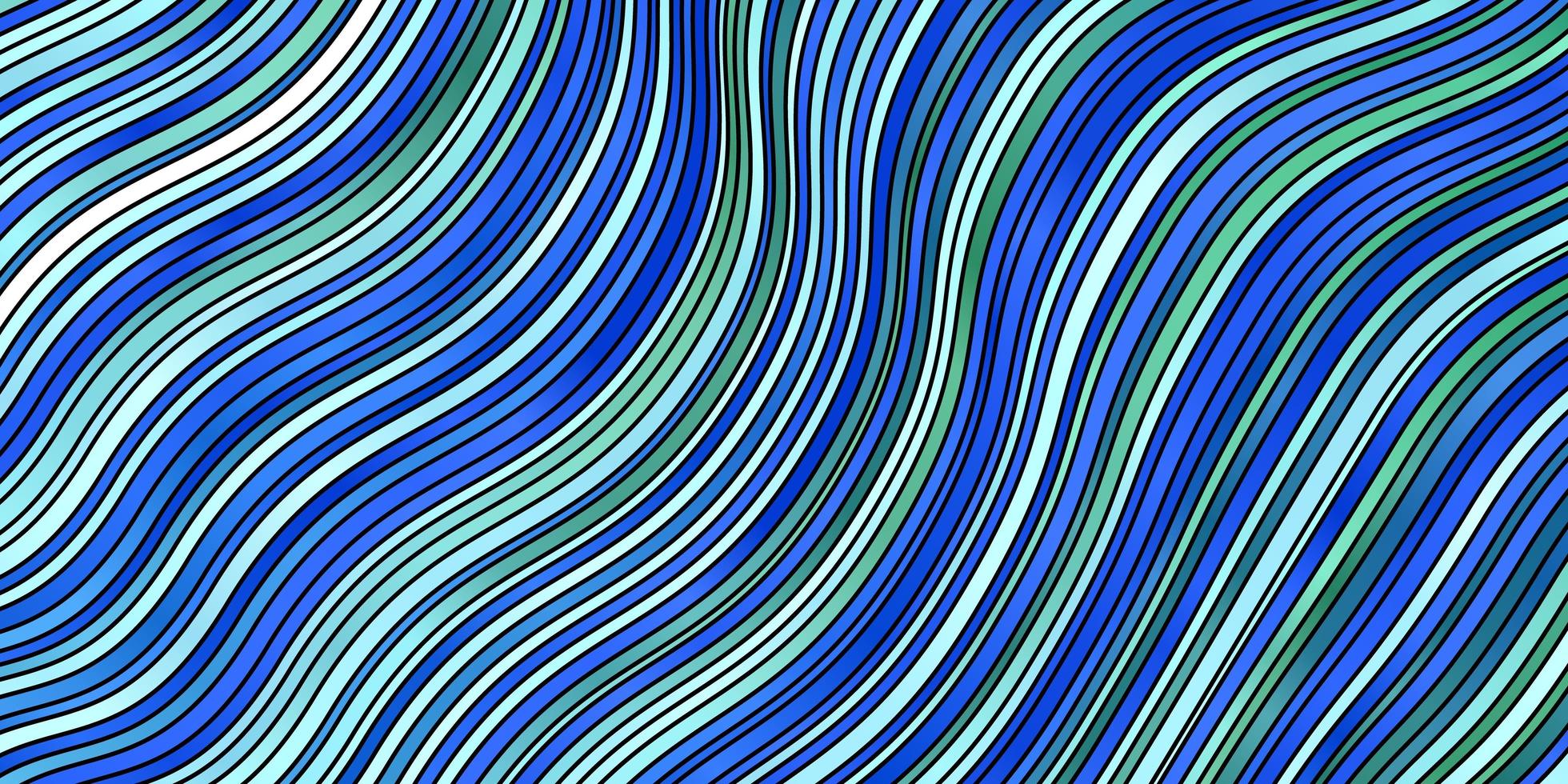 ljusblått, grönt vektormönster med kurvor. abstrakt lutningsillustration med sneda linjer. design för din företagsreklam. vektor