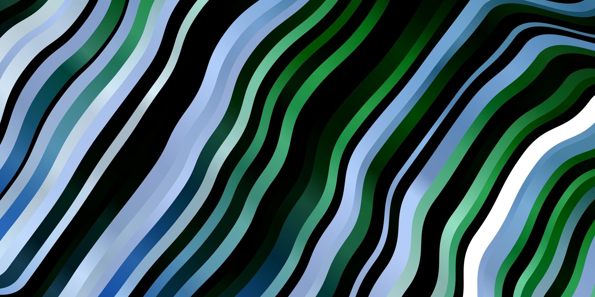 ljusblå, grön vektorbakgrund med sneda linjer. färgglad illustration med böjda linjer. mall för mobiltelefoner. vektor
