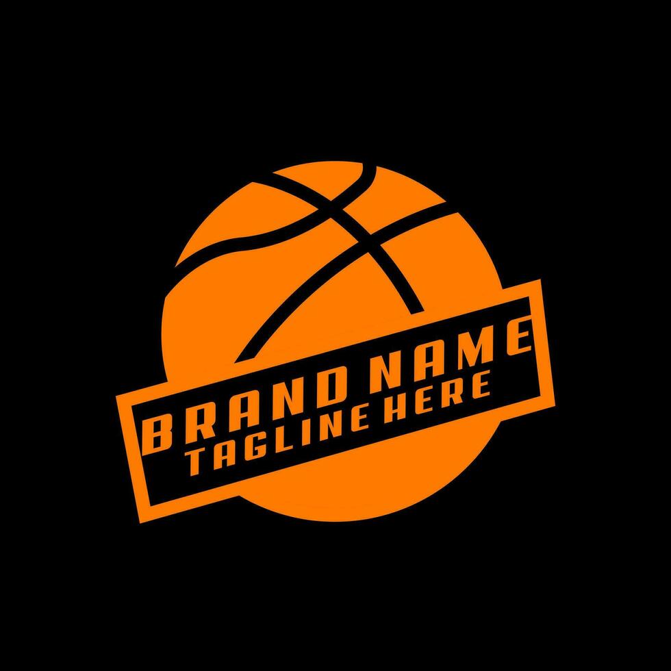 Korb Ball Logo Design Vektor