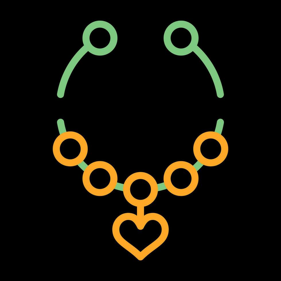 hjärta formad halsband vektor ikon