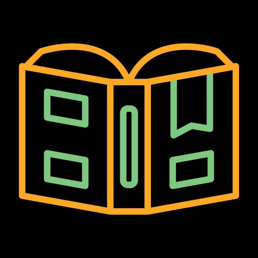 öffnen Buch mit Lesezeichen Vektor Symbol
