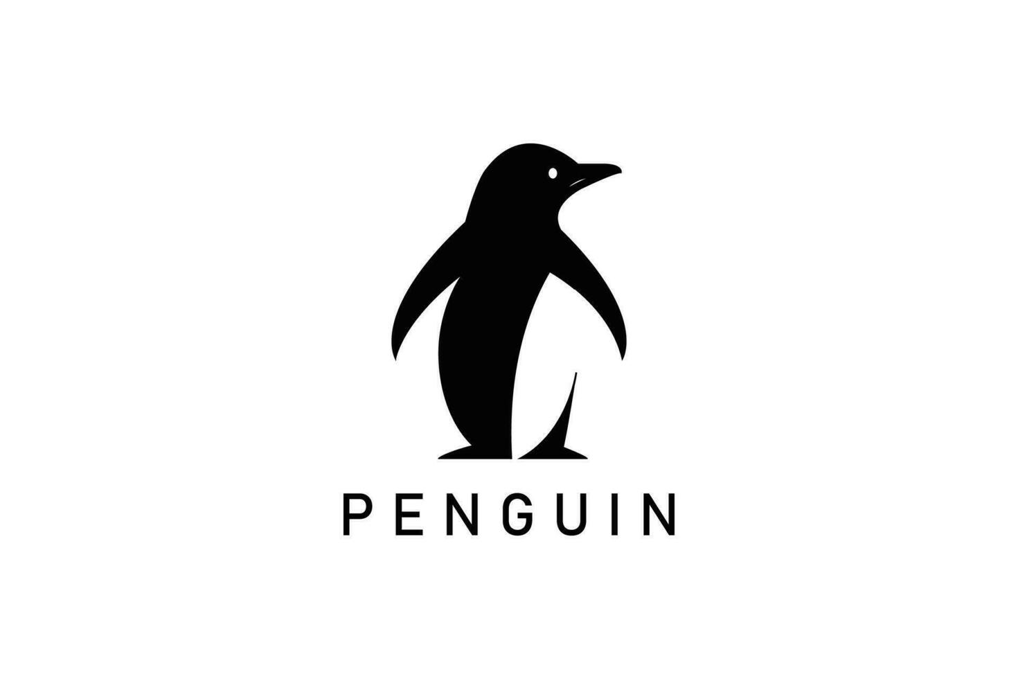 Pinguin Logo Design. Pinguin Vektor Illustration.