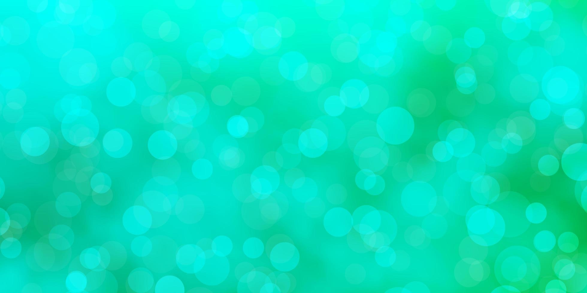 hellgrünes Vektorlayout mit Kreisen. abstrakte Illustration des Funkelns mit bunten Tropfen. Muster für Broschüren, Broschüren. vektor