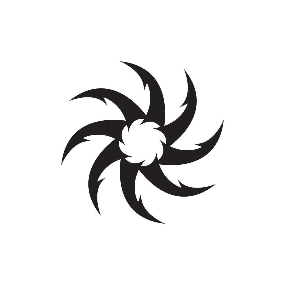 Ninja Shuriken Logo Vektor Vorlage