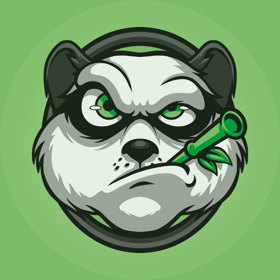 panda huvud maskot bra illustration för din branding företag vektor