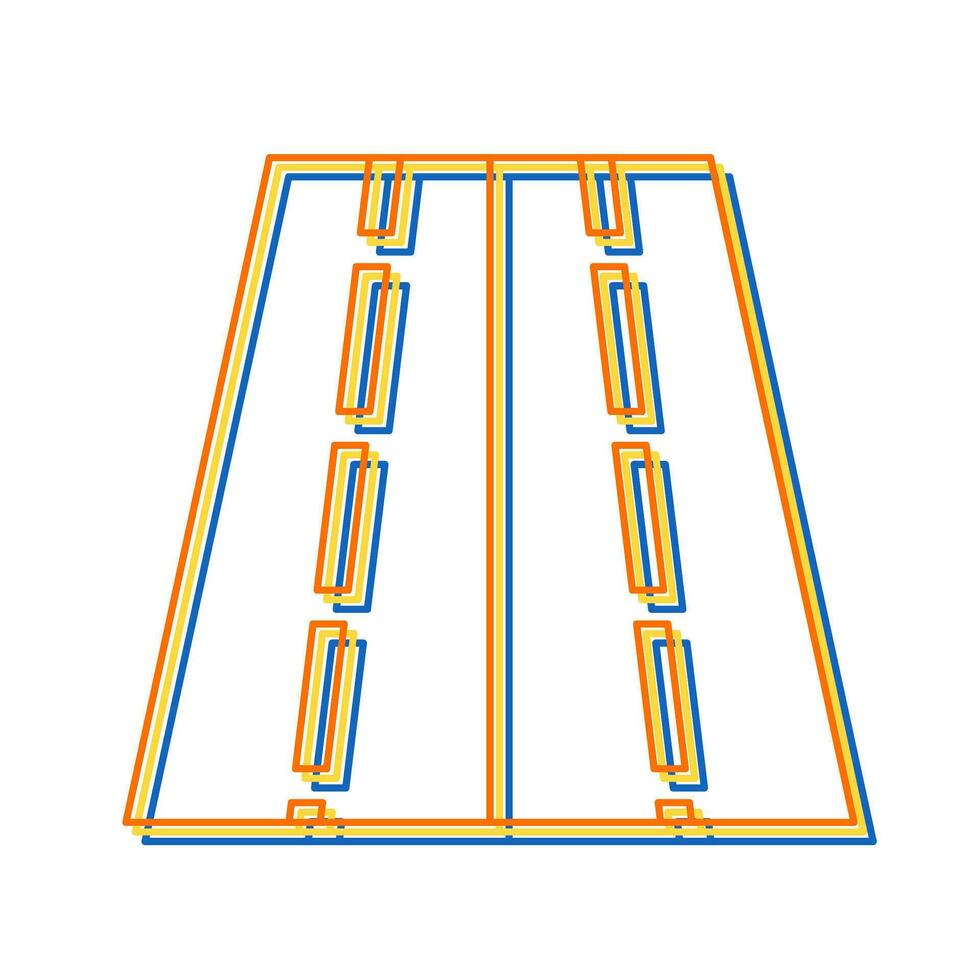 Zwei-Wege-Straßenvektorsymbol vektor