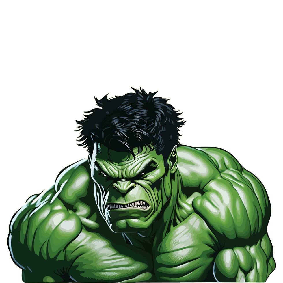 das unzerstörbar ultimativ Hulk ist ein Superheld erscheint im amerikanisch Comic Bücher veröffentlicht durch Wunder Comics. ein visuell Odyssee von Leistung, Wut, und Erlösung vektor