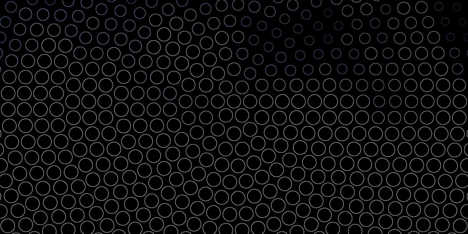 mörkblå vektorlayout med cirkelformer. abstrakta färgglada skivor på enkel lutningsbakgrund. mönster för företagsannonser. vektor