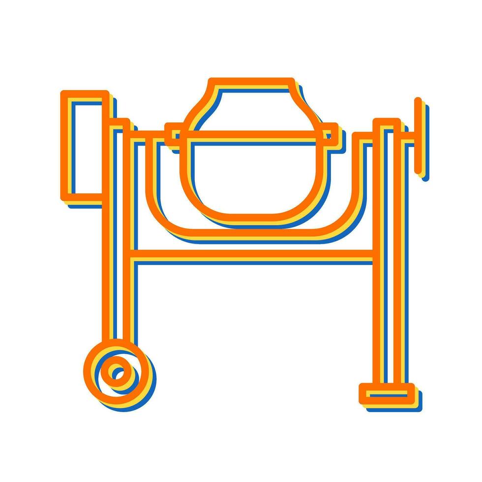 Vektorsymbol für das Mischen von Zement vektor