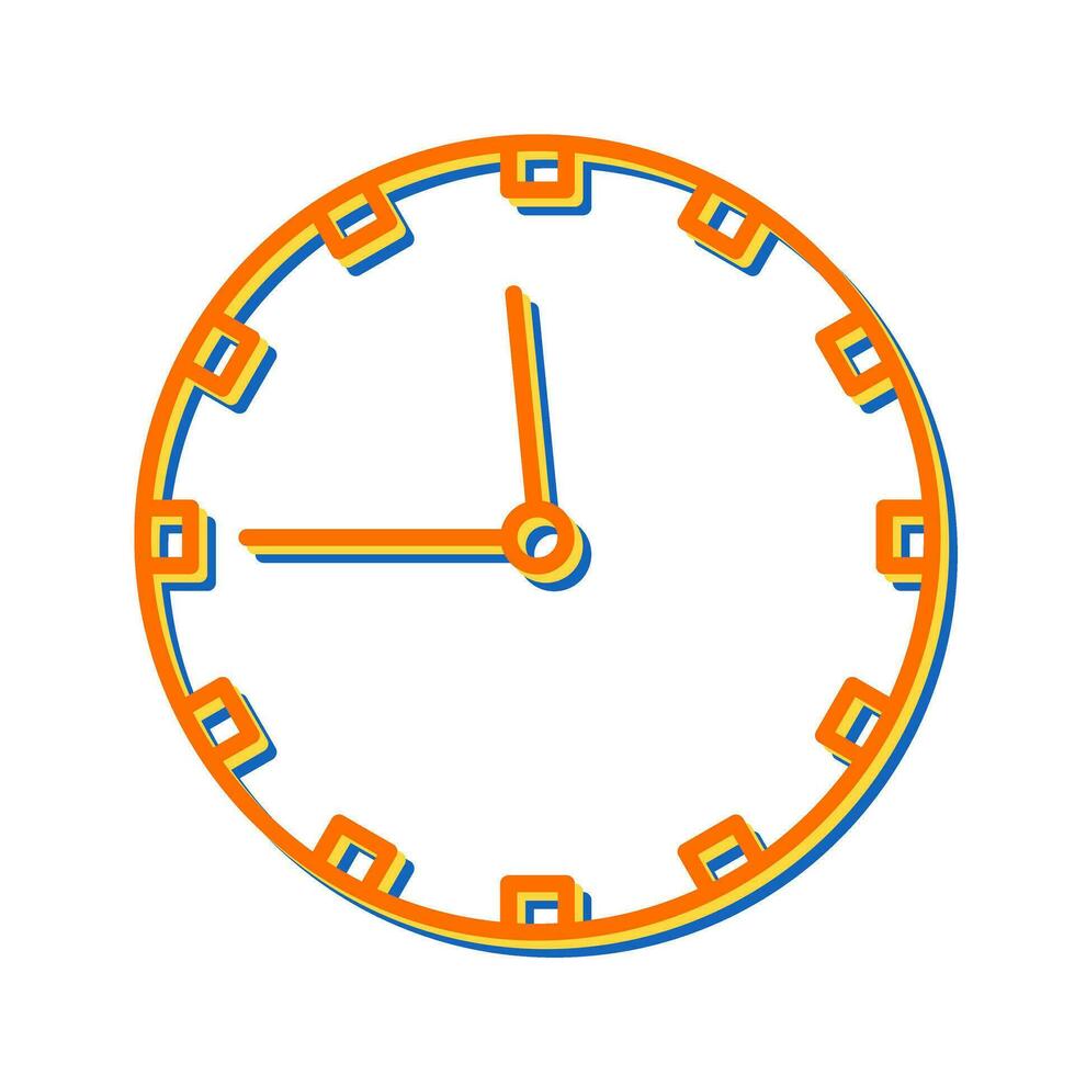 Wanduhr-Vektorsymbol vektor