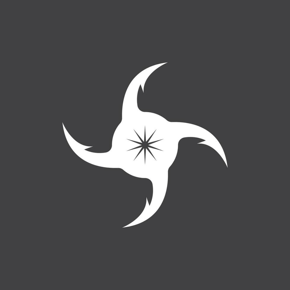 Ninja Shuriken Logo Vektor Vorlage