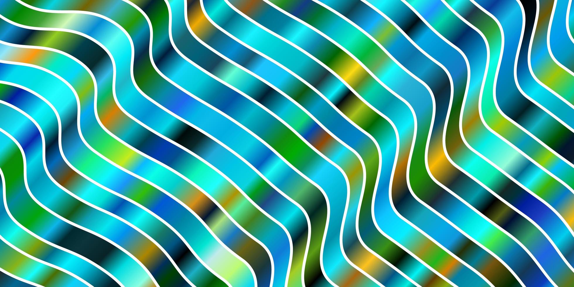 ljusblå, grön vektorlayout med sneda linjer. färgglad illustration i cirkulär stil med linjer. mönster för affärshäften, broschyrer vektor