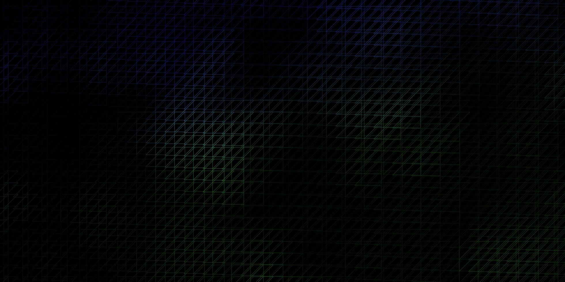 mörkblå, grön vektorbakgrund med linjer. upprepade linjer på abstrakt bakgrund med lutning. mönster för webbplatser, målsidor. vektor