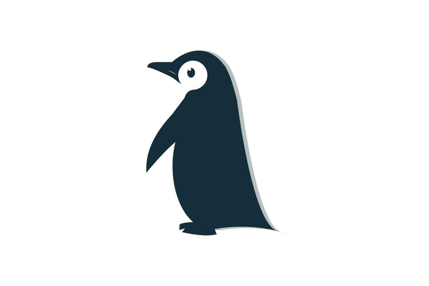 pingvin logotyp design. pingvin vektor illustration.