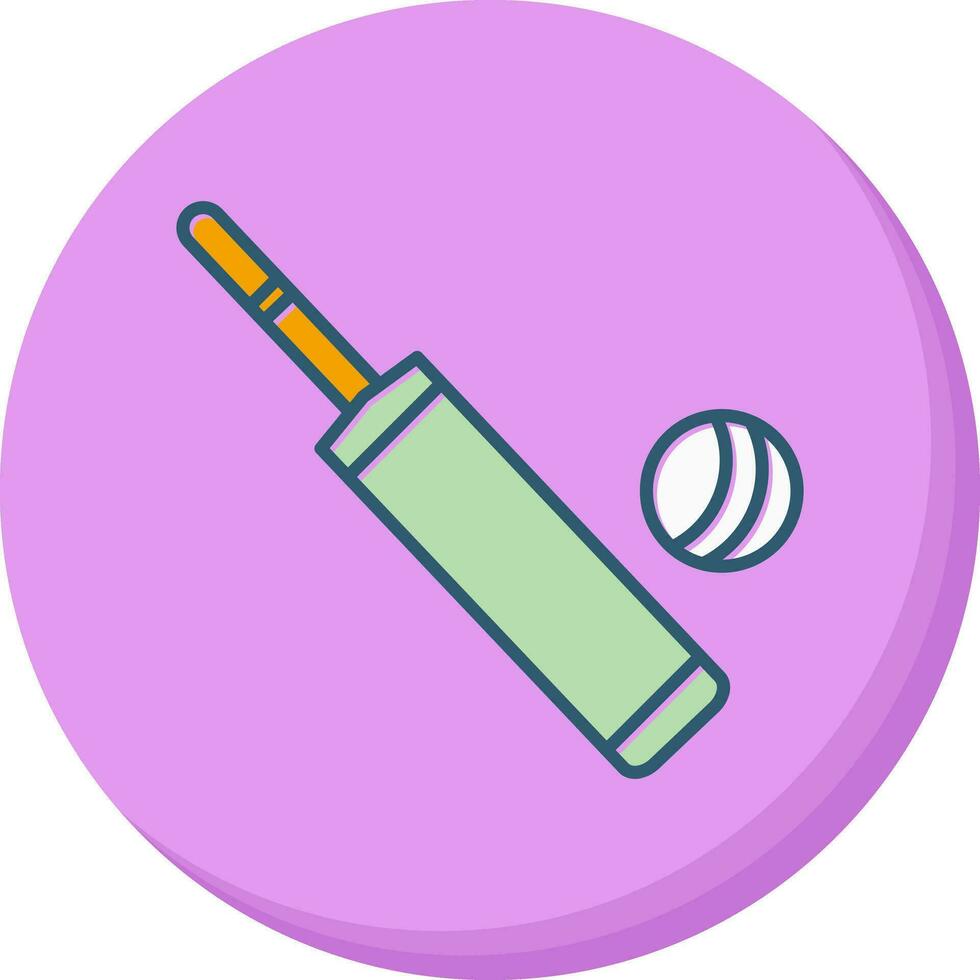 cricket fladdermus och boll vektor ikon