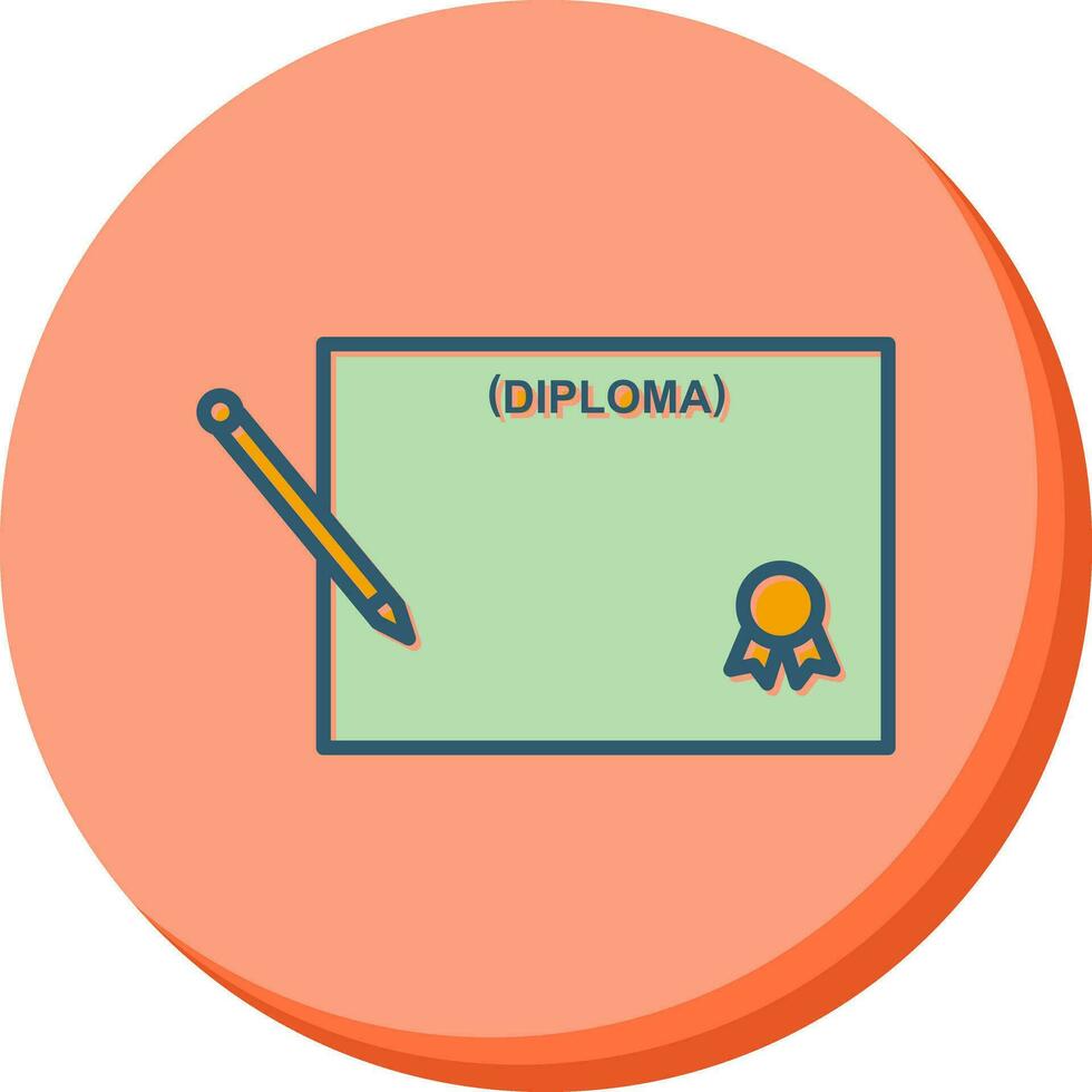 Diplom-Vektor-Symbol vektor