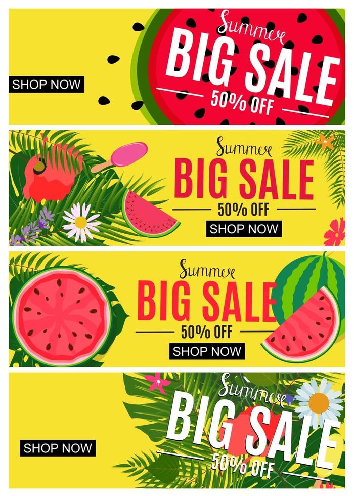 Sommer Sale abstrakte Banner Sammlung Hintergrund für Ihre Business-Vektor-illustration vektor