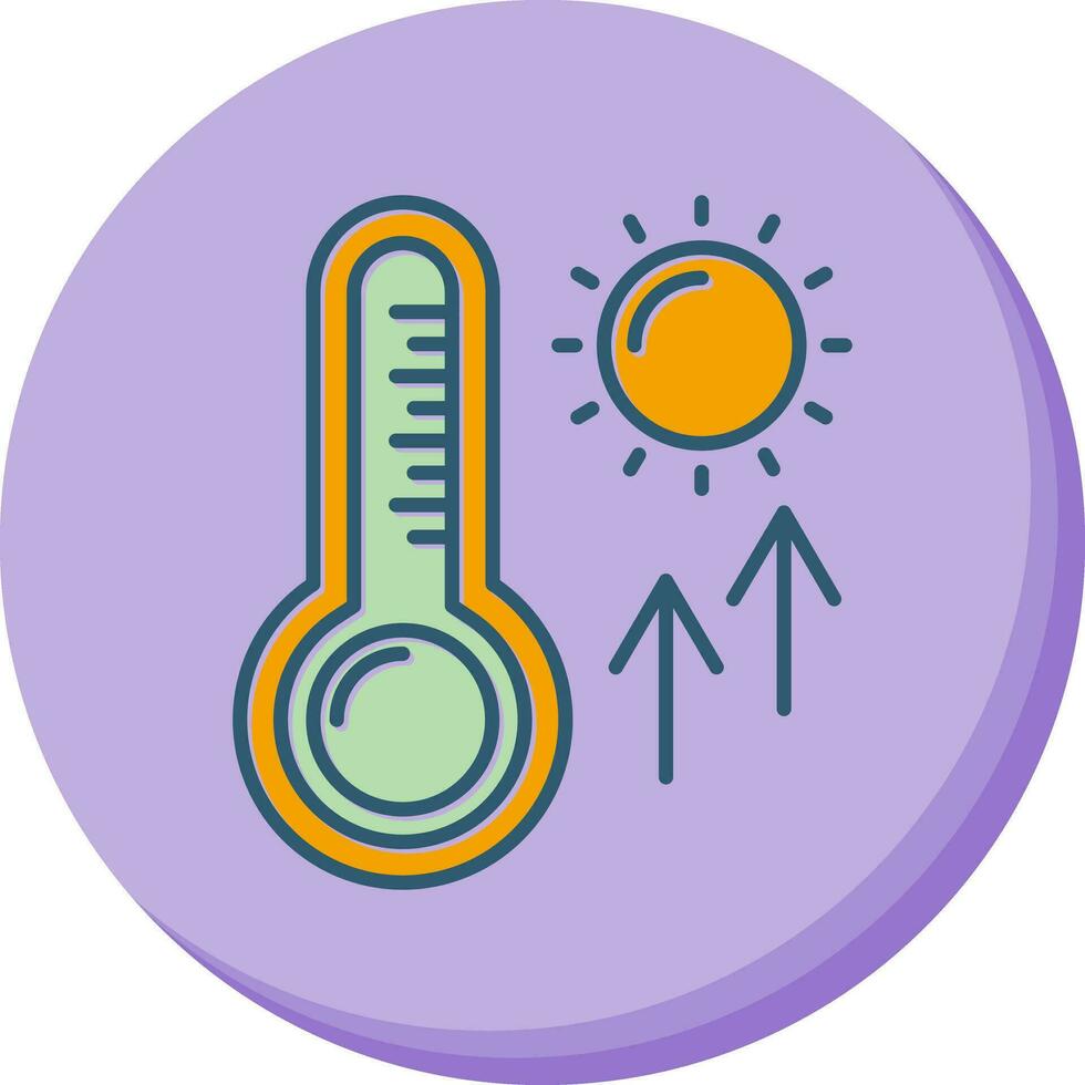 hög temperaturer vektor ikon