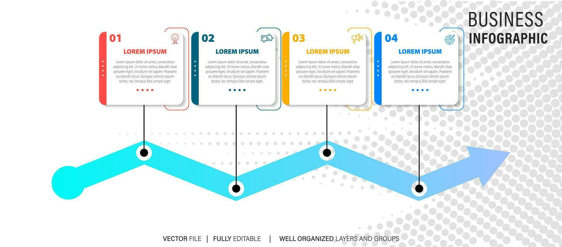 Präsentation Geschäft Infografik Vorlage Vektor. vektor