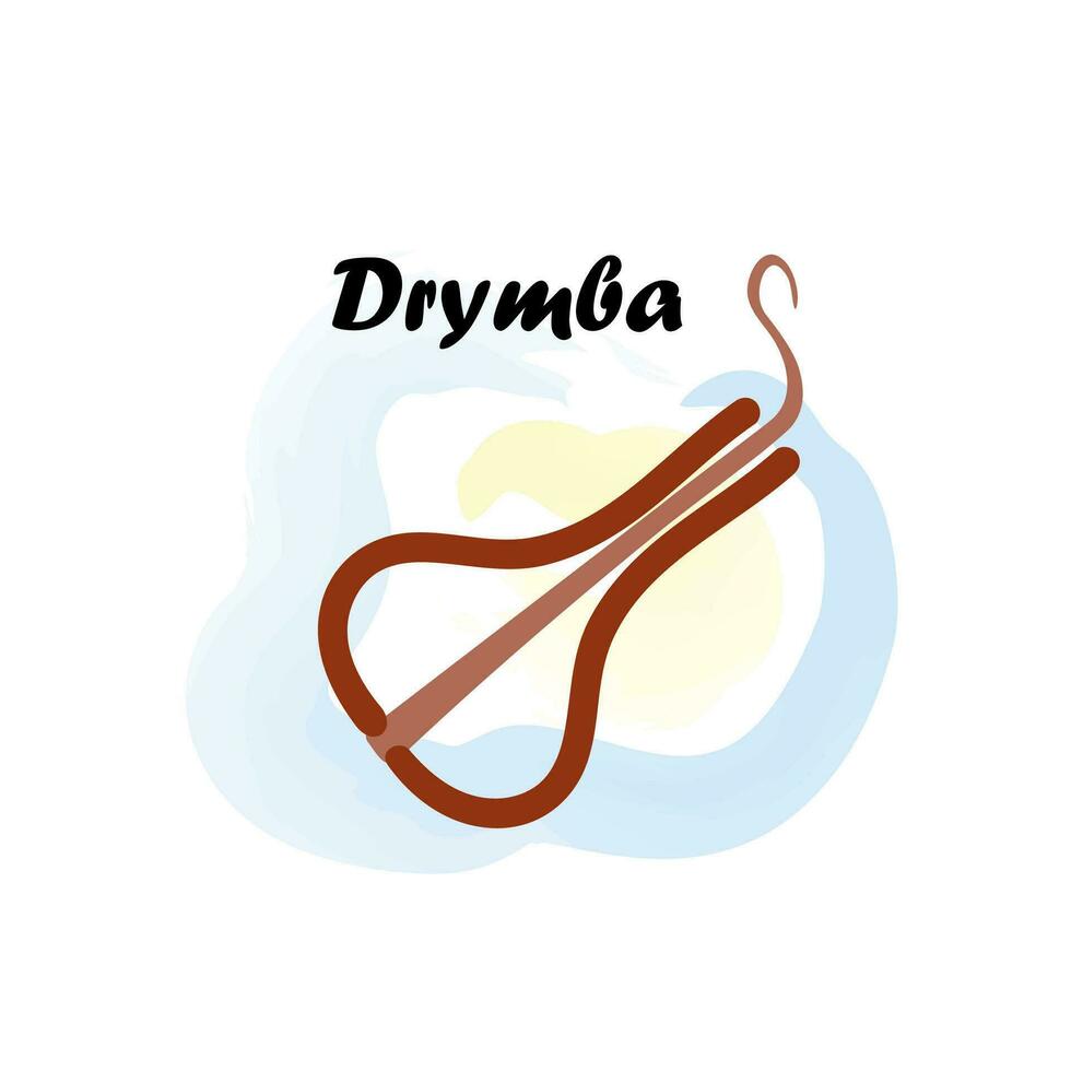 drymba. traditionell slaviska, ukrainska musikalisk instrument. vektor illustration