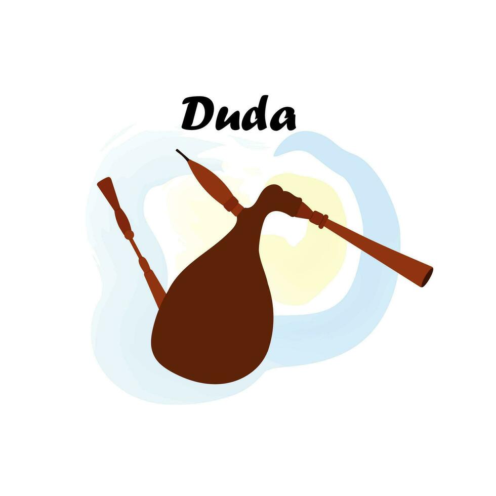 duda. traditionell slawisch, ukrainisch Musical Instrument. Vektor Illustration