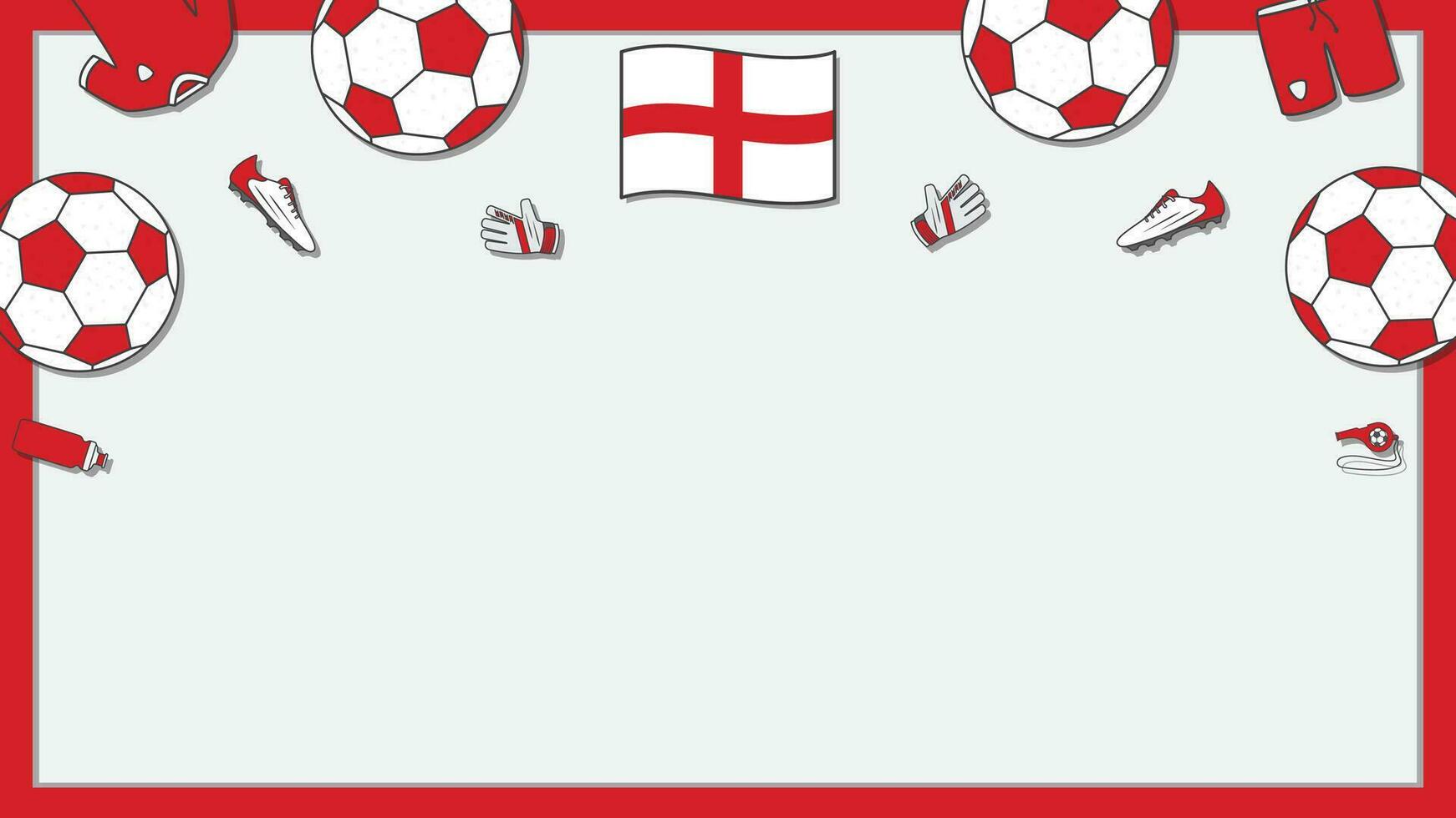 Fußball Hintergrund Design Vorlage. Fußball Karikatur Vektor Illustration. Wettbewerb im England