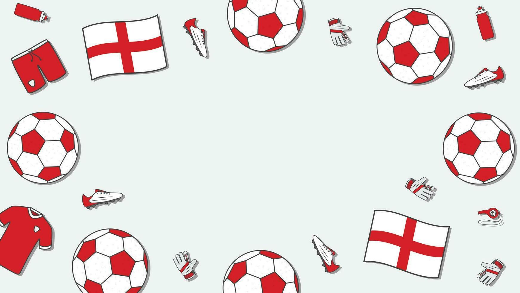 Fußball Hintergrund Design Vorlage. Fußball Karikatur Vektor Illustration. Turnier im England
