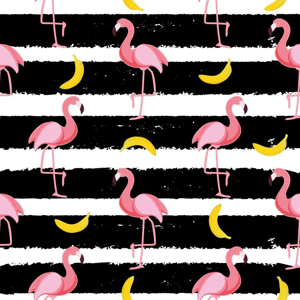 söt sömlös flamingo mönster vektorillustration vektor