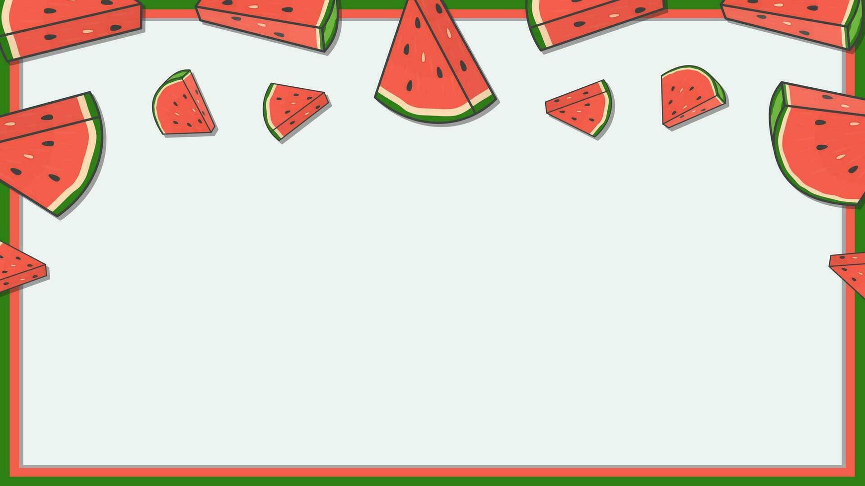 Wassermelone Obst Hintergrund Design Vorlage. Wassermelone Karikatur Vektor Illustration. Wassermelone Obst