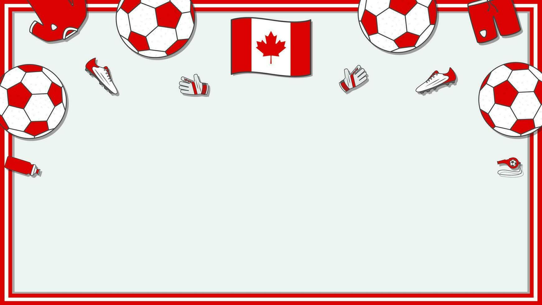 fotboll bakgrund design mall. fotboll tecknad serie vektor illustration. konkurrens i kanada