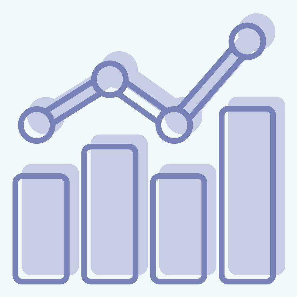 ikon benchmarking. relaterad till företag analys symbol. två tona stil enkel design redigerbar. enkel illustration vektor